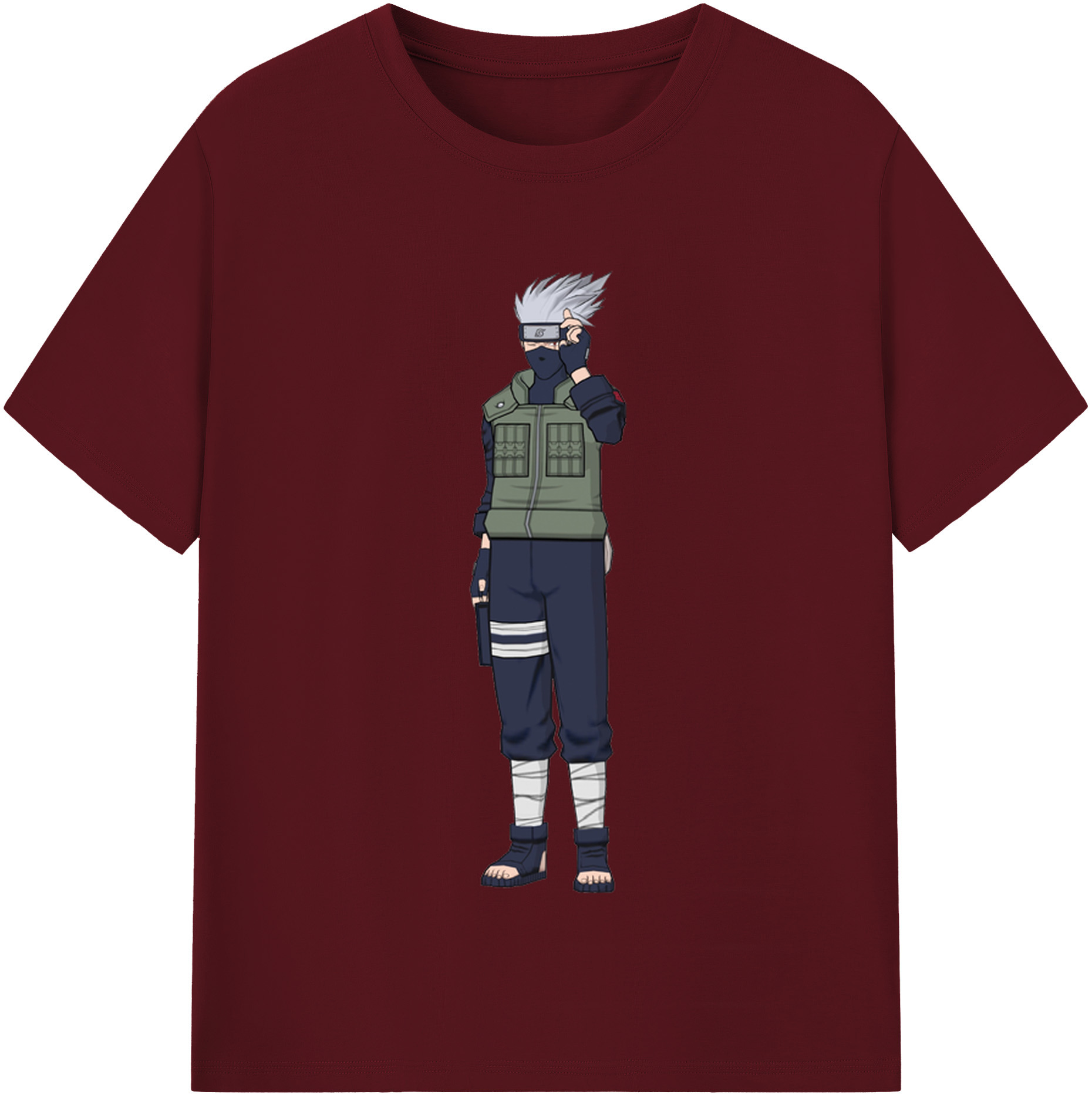 （画像用） NARUTO -ナルト- はたけ カカシ Hatake Kakashi 綿100％半袖Tシャツ（フロントプリント）